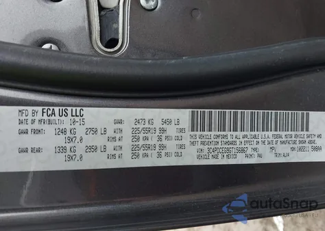 2016 Dodge Journey R/T z USA, uszkodzony, nr VIN 3C4PDCEG9GT156867